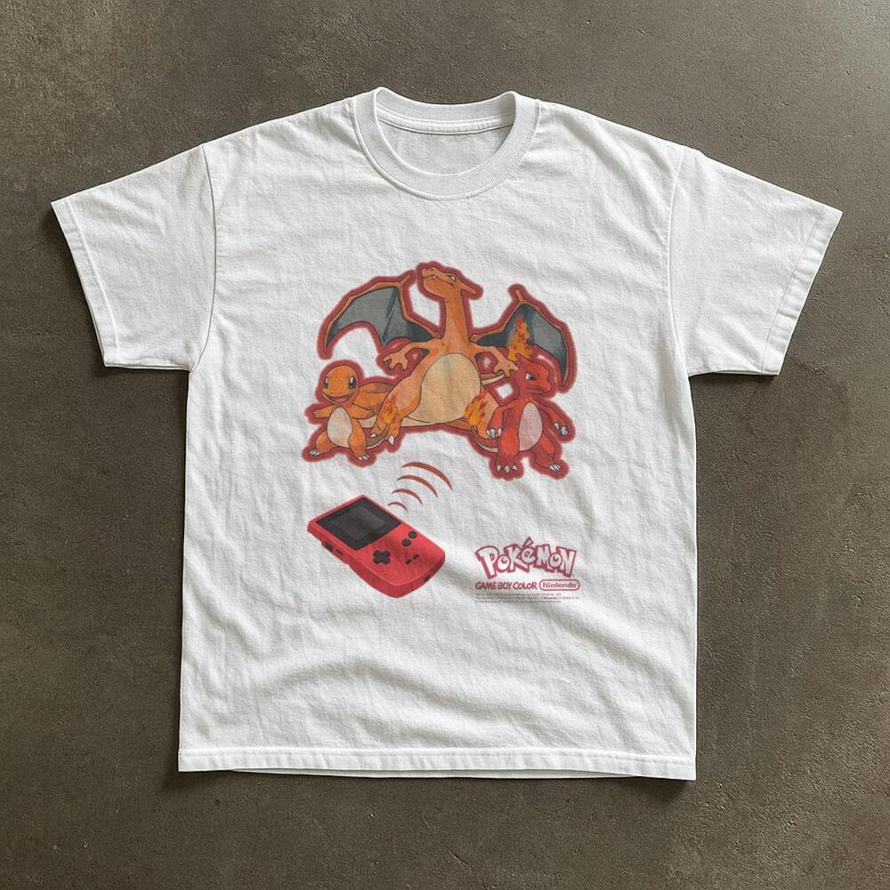 PokMon Game Boy Color Charizard Graphic Tee